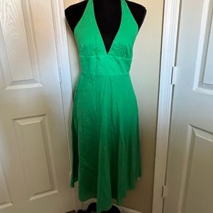 J.Crew Green Halter dress 6